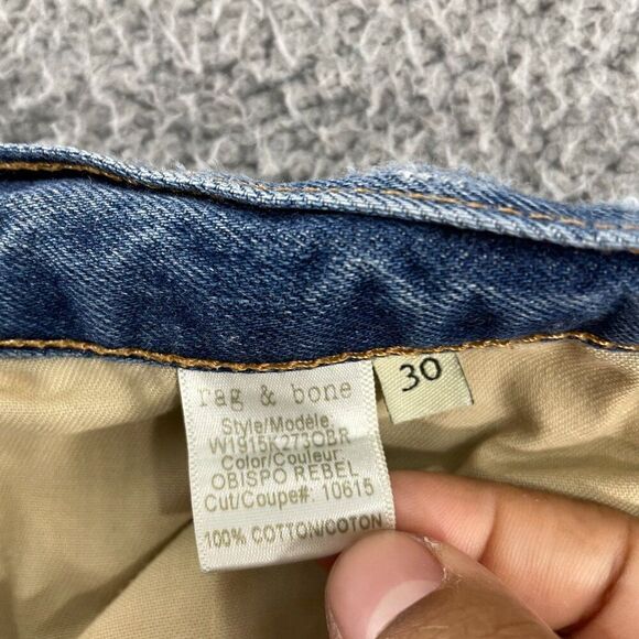 Rag & bone distressed boyfriend short Women 30 Rebel Jean - Picture 8 of 15